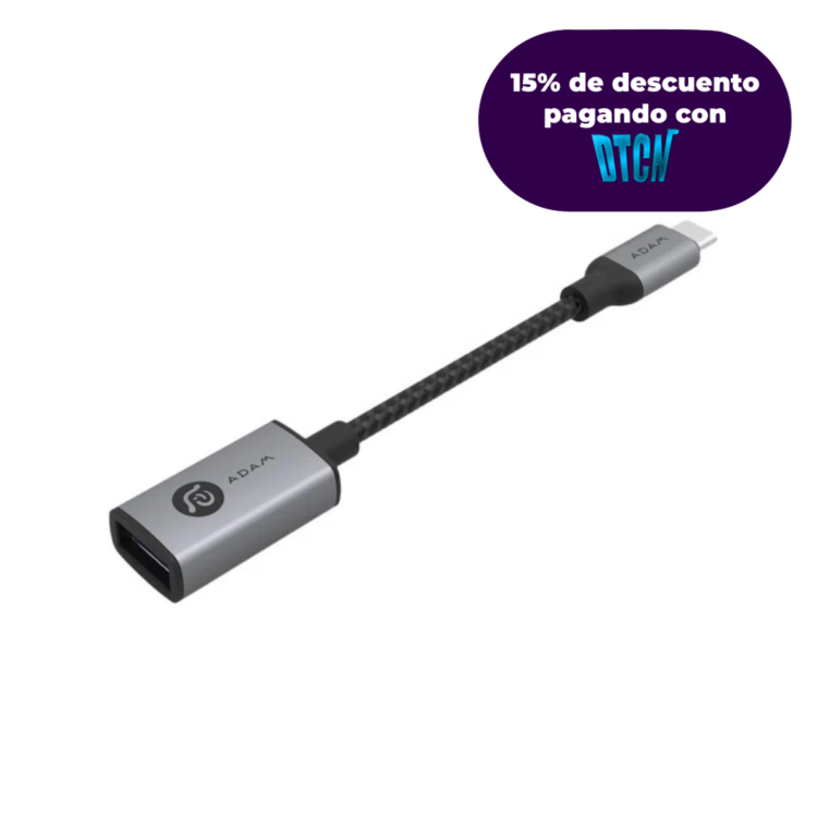 Adaptador Adam Elements CASA F13 USB-C a USB-A - Gris