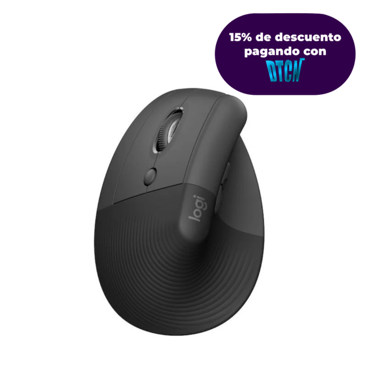MOUSE LOGITECH LIFT VERTICAL WIRELESS MANO IZQUIERDA BT - NEGRO