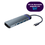 Multipuerto Hub QDOS Powerlink USB-C 8 en 1 - Gris
