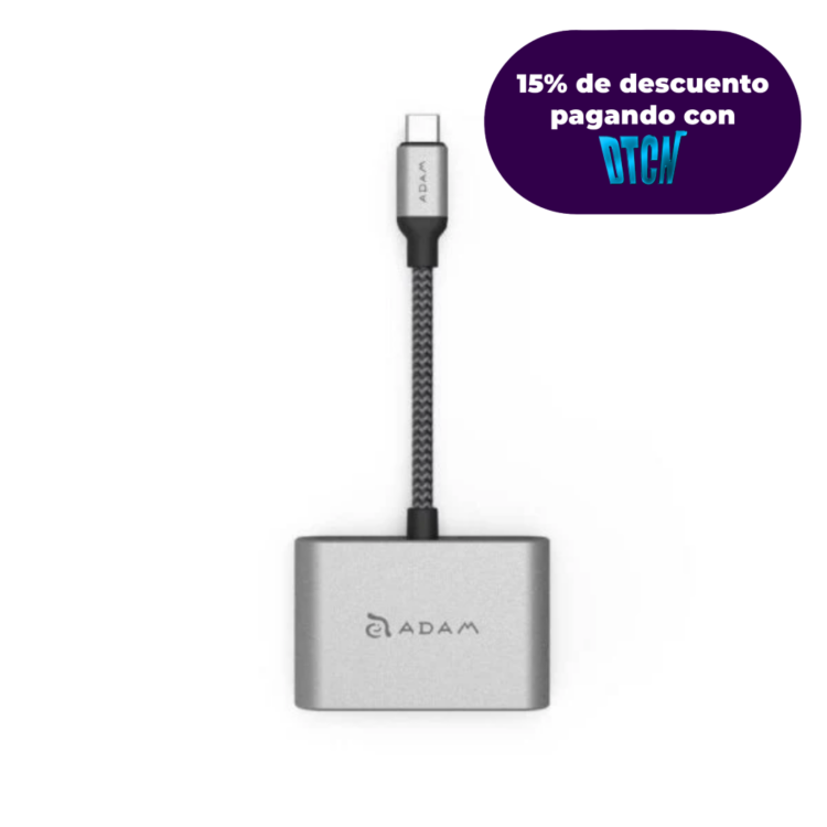 Multipuerto USB-C VGA / HDMI 4K VH1 Gris