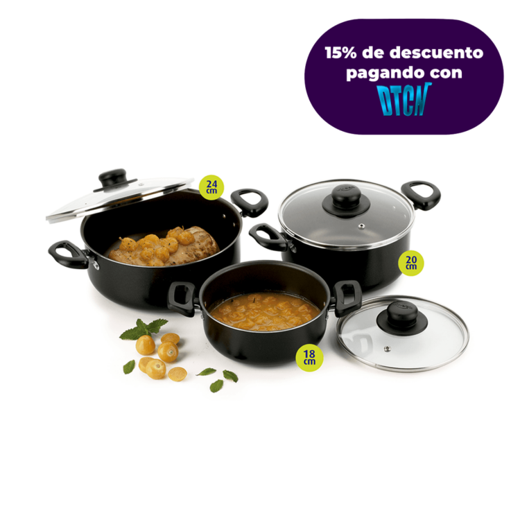 Batería aliada ollas 6 piezas Universal