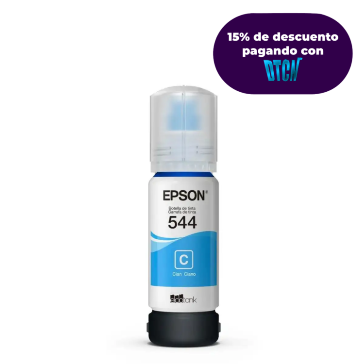 Botella de Tinta Epson Ecofit Color Cian T544