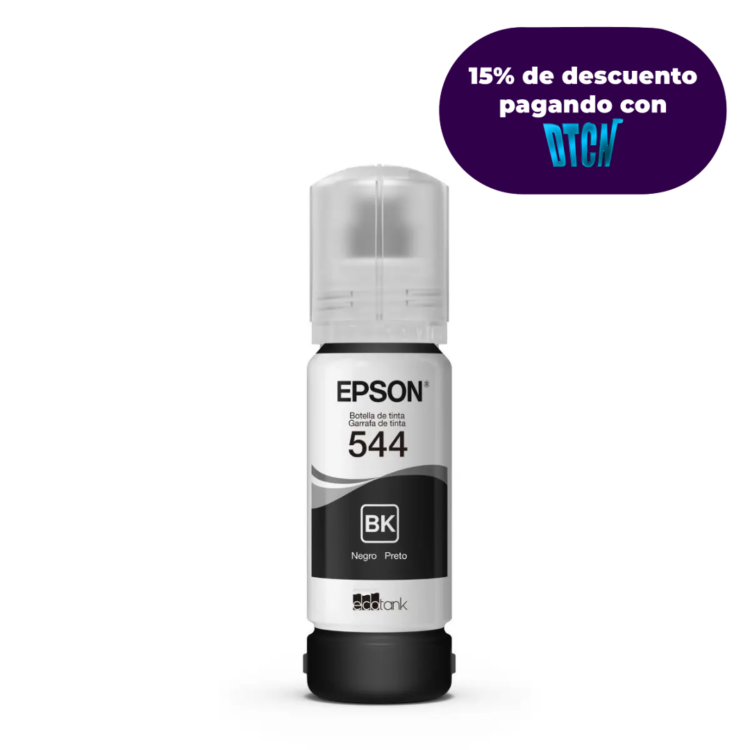 Botella de Tinta Epson Ecofit Color Negro T544