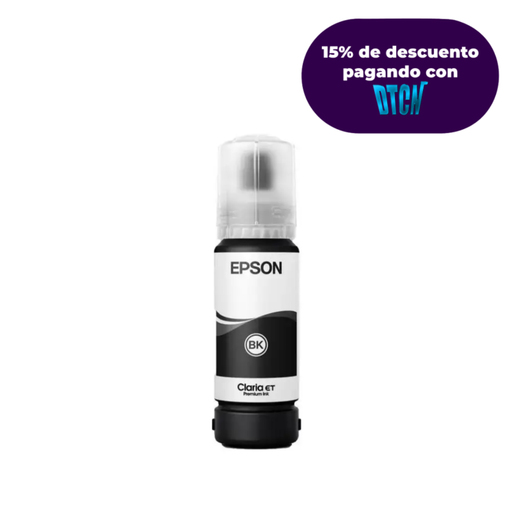 Botella de Tinta Pigmentada Epson Ecofit Color Negro T554