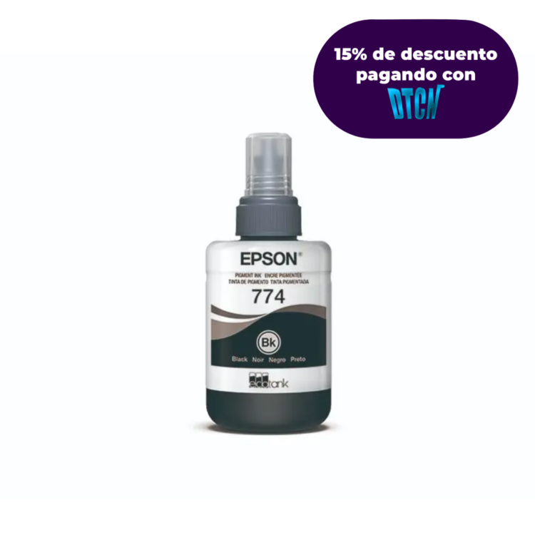 Botella de tinta EPSON Negra Pigmentada T774