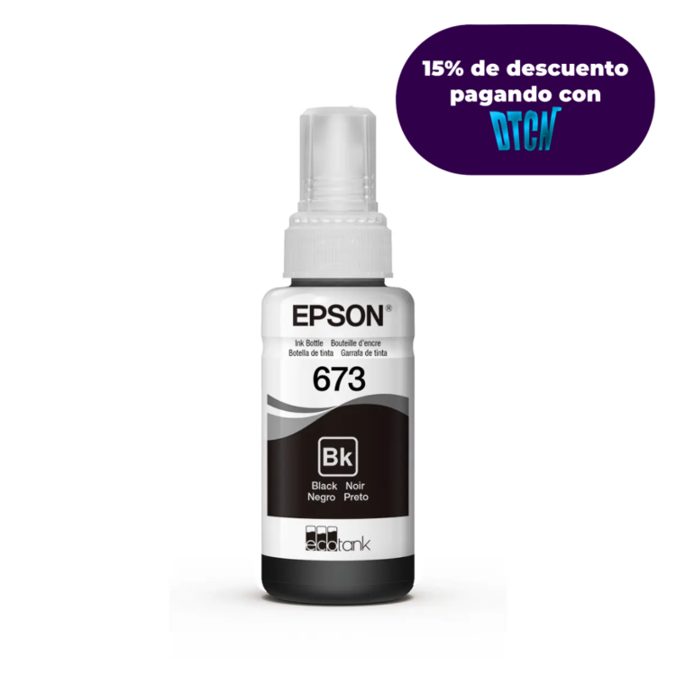 Botella de tinta EPSON Negra T673