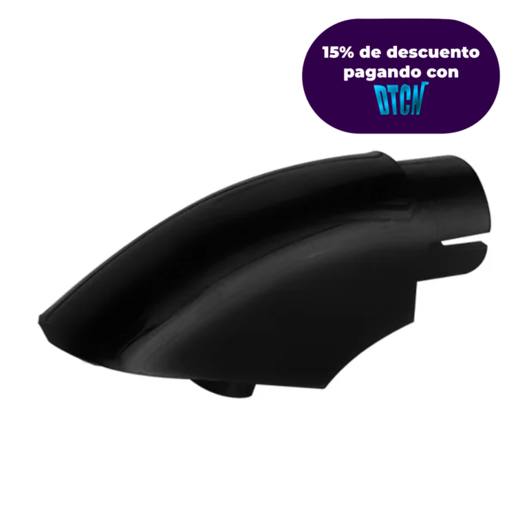 Cabezal Plástico Manija Lamina Tubular Curvo (X2) Negro