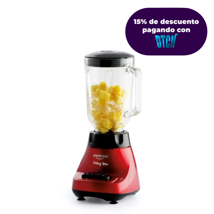 Licuadora Potency Mix Vino con Vaso de Vidrio Termo Resistente, 650 W de potencia máxima