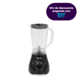 Licuadora Potency Plus UNIVERSAL, 560W de potencia, 5 Velocidades más función de pulso, Vaso plástico de 1 sola pieza, con capacidad de 1.5L