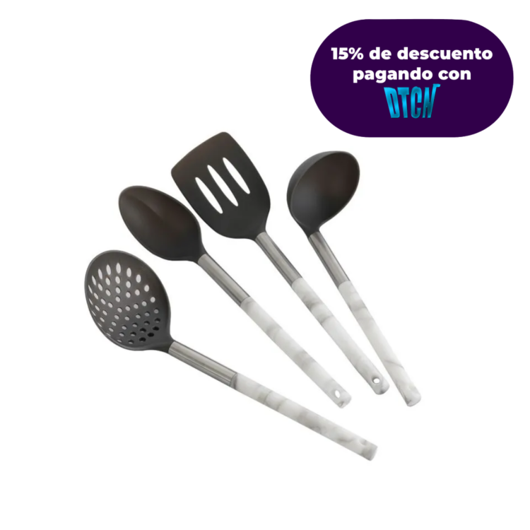 SET X4 UTENSILIOS MARFIL