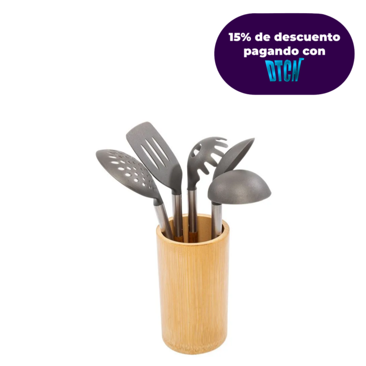 SET X5 UTENSILIOS RUSTICA+BASE