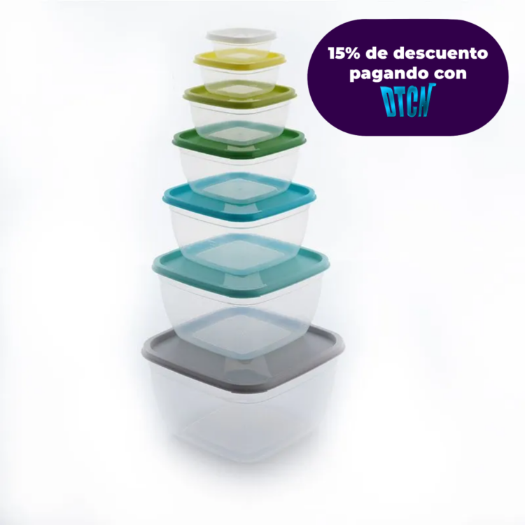 SET X7 RECIPIENTES PLASTICOS