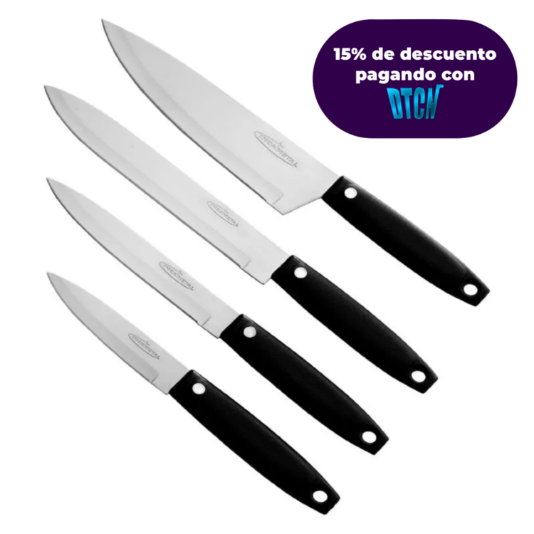 Set Cuchillos 4 Pcs MG Plástico