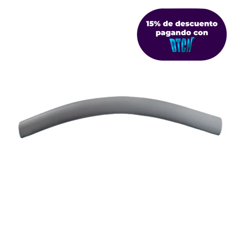 TUBO MANIJA CURVA FRONTAL GRIS 380mm 20″