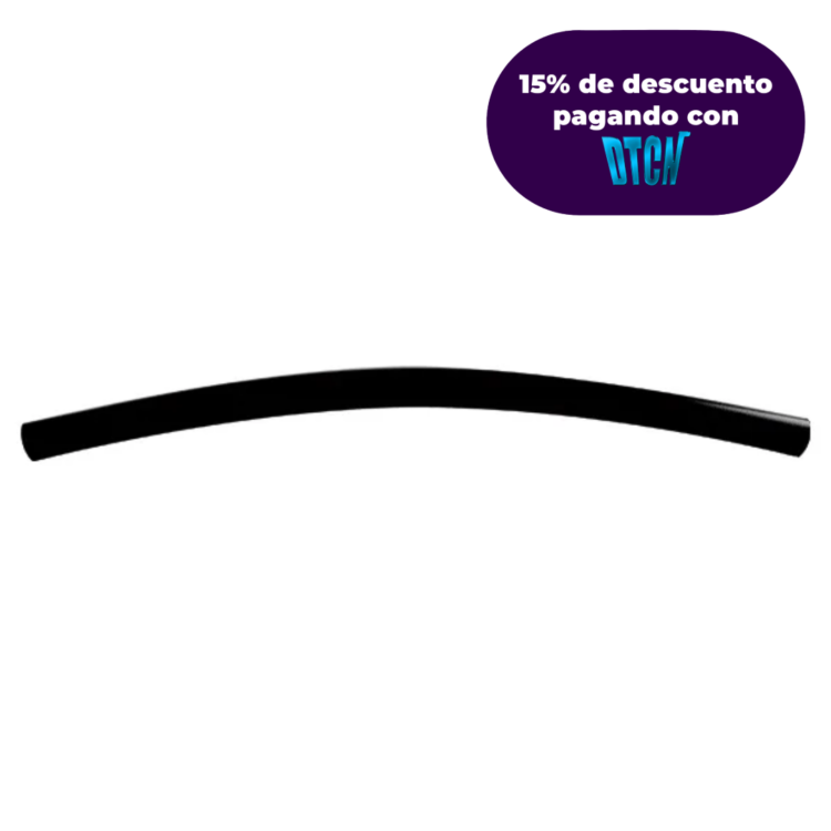 TUBO MANIJA CURVA FRONTAL NEGRO 380mm 20″