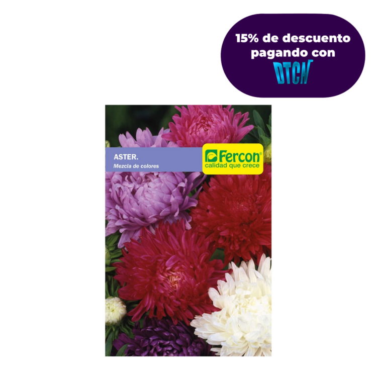 Semillas De Aster Mezcla De Colores X 0.5gr