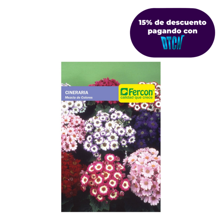 Semillas De Cineraria Mezcla De Colores X 0.02gr