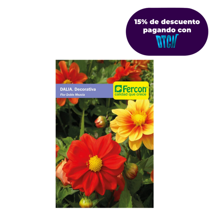 Semillas De Dalia Flor Doble Mezcla X 0.5gr