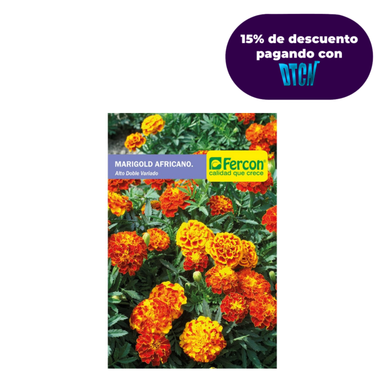 Semillas De Marigold Africano Alto Mezcla X 0.5gr