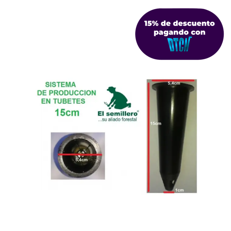 TUBETE 15 cm x UNIDAD