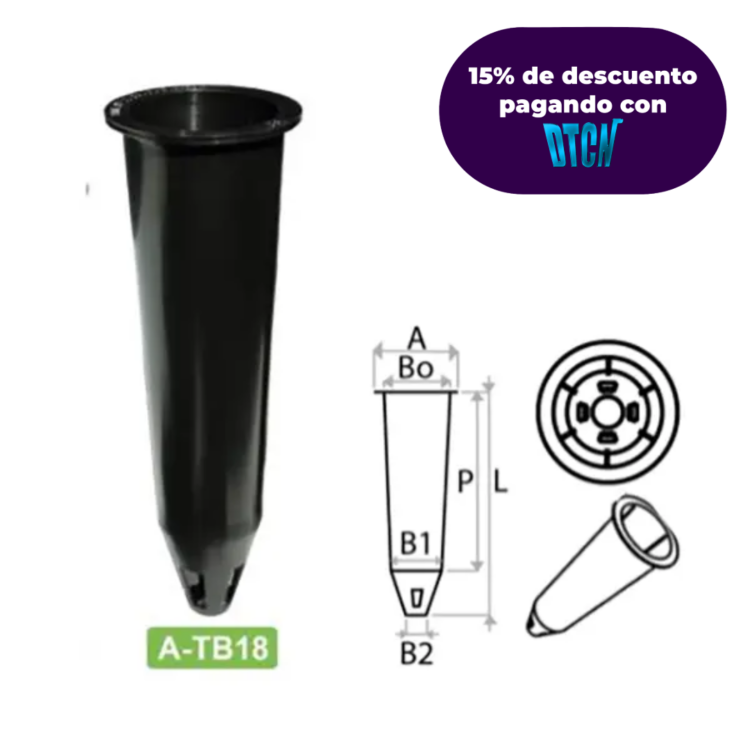 TUBETE 18 cm x UNIDAD
