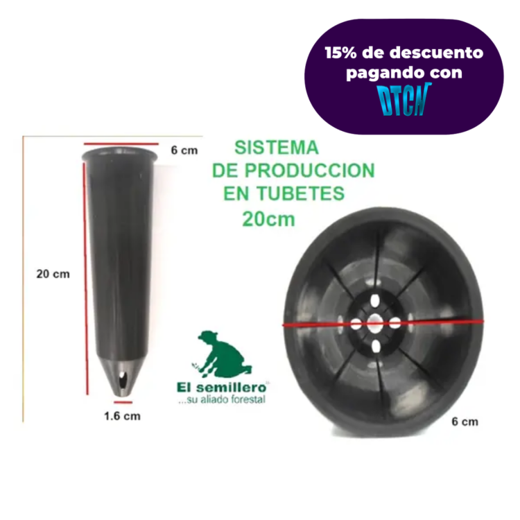 TUBETE 20 cm x UNIDAD