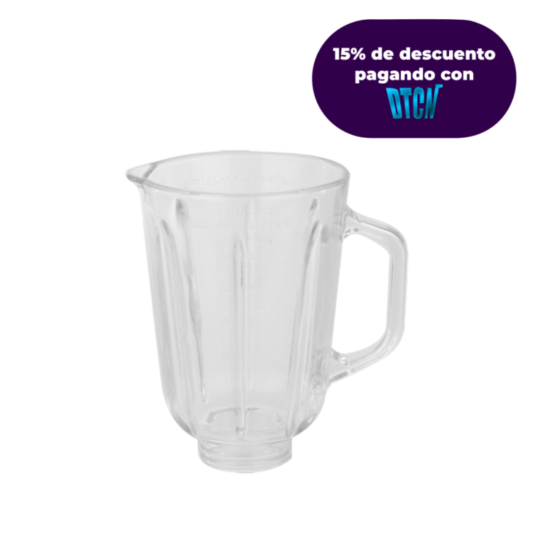 Vaso de vidrio para la licuadora acero inox.