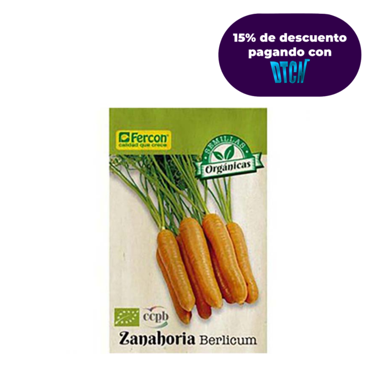 ZANAHORIA ORGANICA BERLICUM BIO X 1GR (SEMILLA)