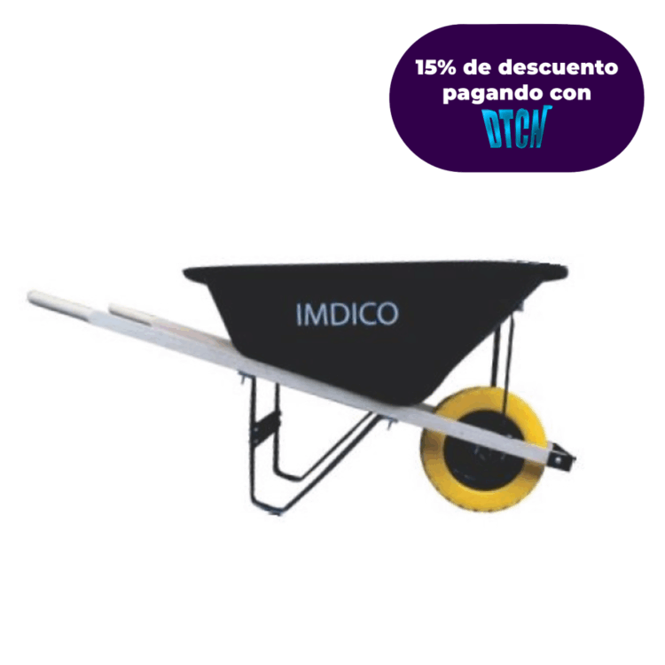 CARRETILLA 5000T CHASIS METALICO PLATON PLASTICO RUEDA ANTIPINCHAZO 3.50-8